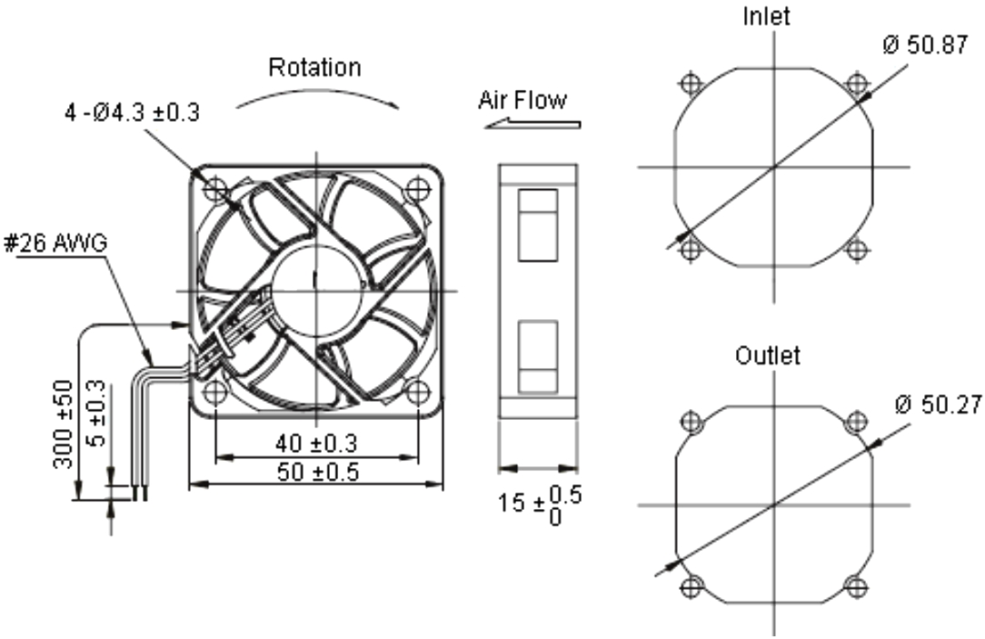 מאוורר לאלקטרוניקה מולטיקומפ MULTICOMP 12VDC FAN MC36320